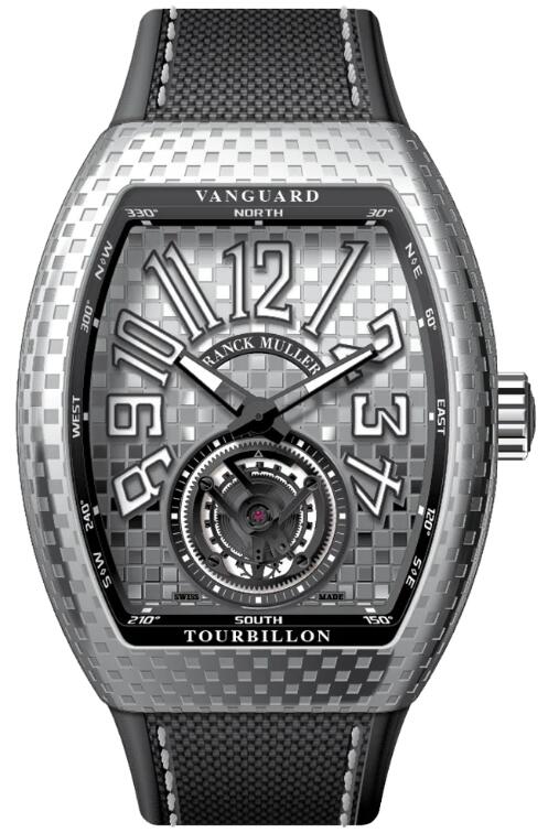 Buy Franck Muller Vanguard Pixel Stainless Steel Tourbillon Replica Watch for sale Cheap Price V 45 T PXL (NR) (AC) (PXL AC BLC NR)